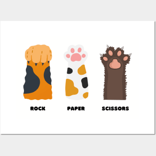 Rock paper scissors cats Posters and Art